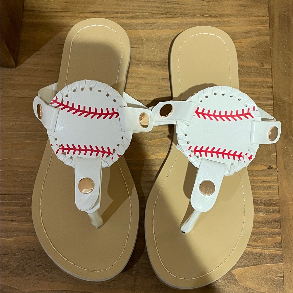 Baseball Themed Sandals